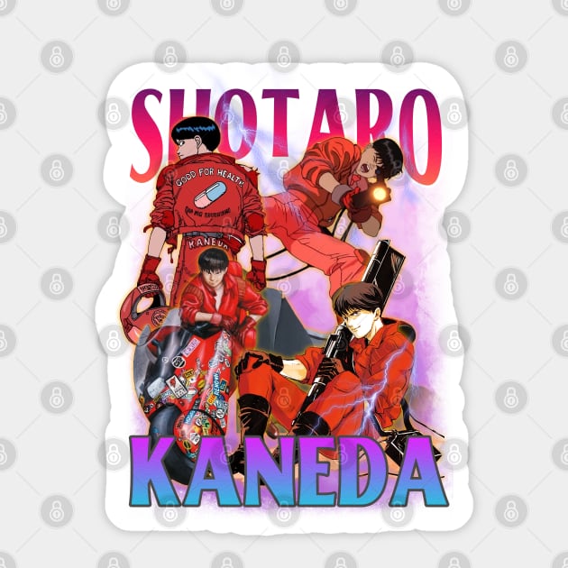 Bootleg Anime Akira Shotaro Kaneda The Capsules Sticker by clvndesign